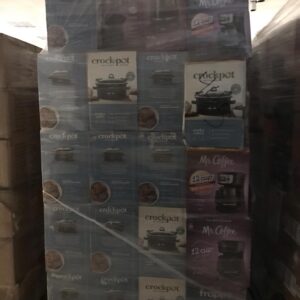 Walmart small appliance truckload of palletized air fryers, blenders and coffee makers for resale