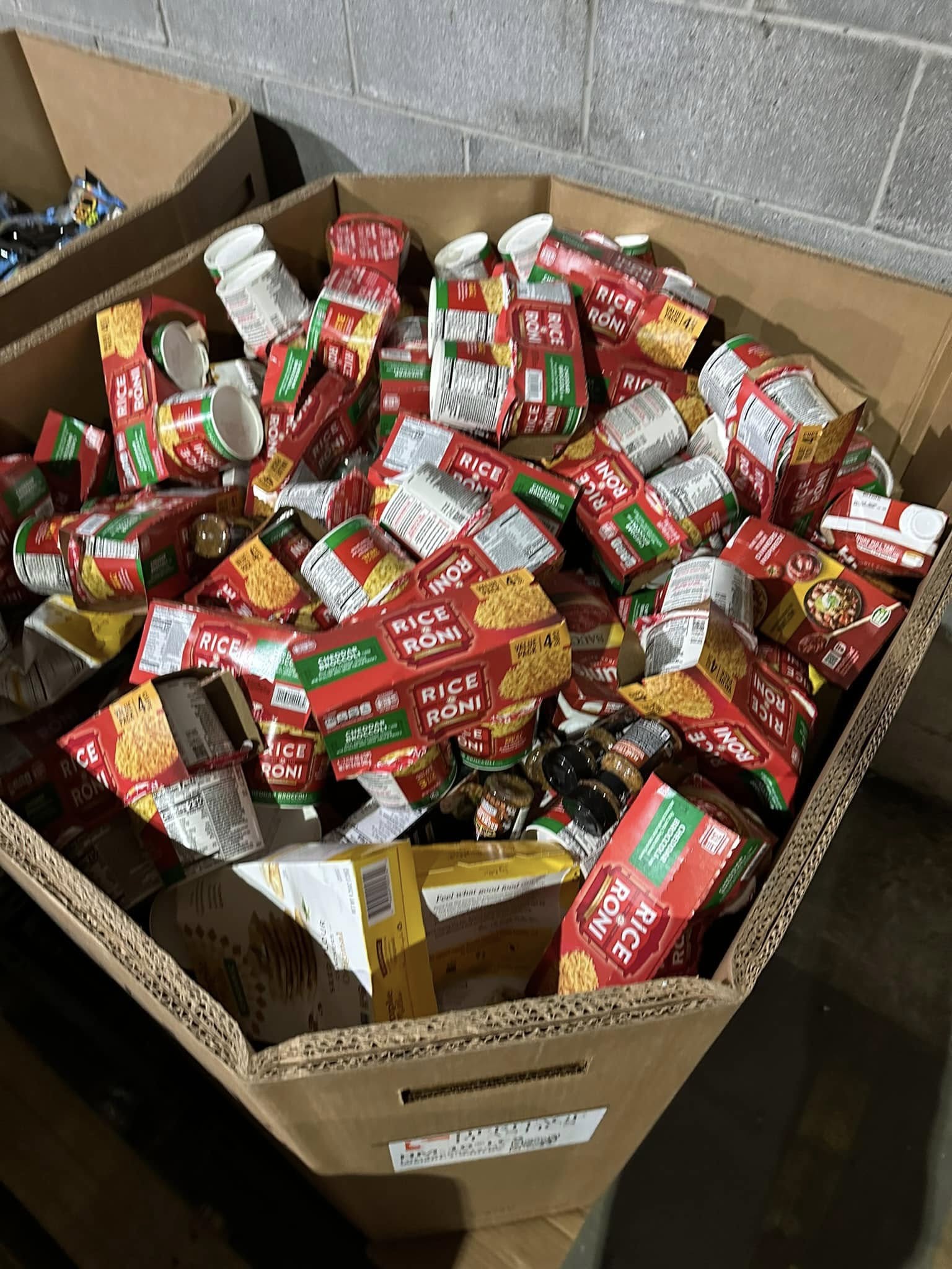 Amazon-Grocery-Truckload Amazon food truckload of 26 grocery liquidation pallets staged for reseller dispatch
