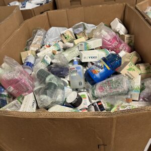 Amazon HBA truckload of health and beauty aids stacked on pallets ready for wholesale resale