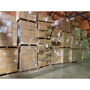 Target case pack general merchandise truckload of new case-packed pallets shrink-wrapped for resale
