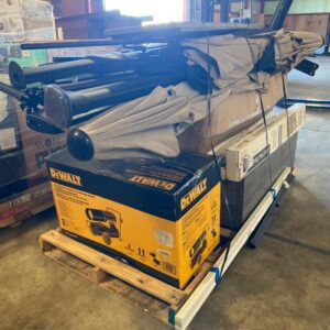 Lowes home improvement liquidation truckload of 22-24 pallets staged for reseller pickup