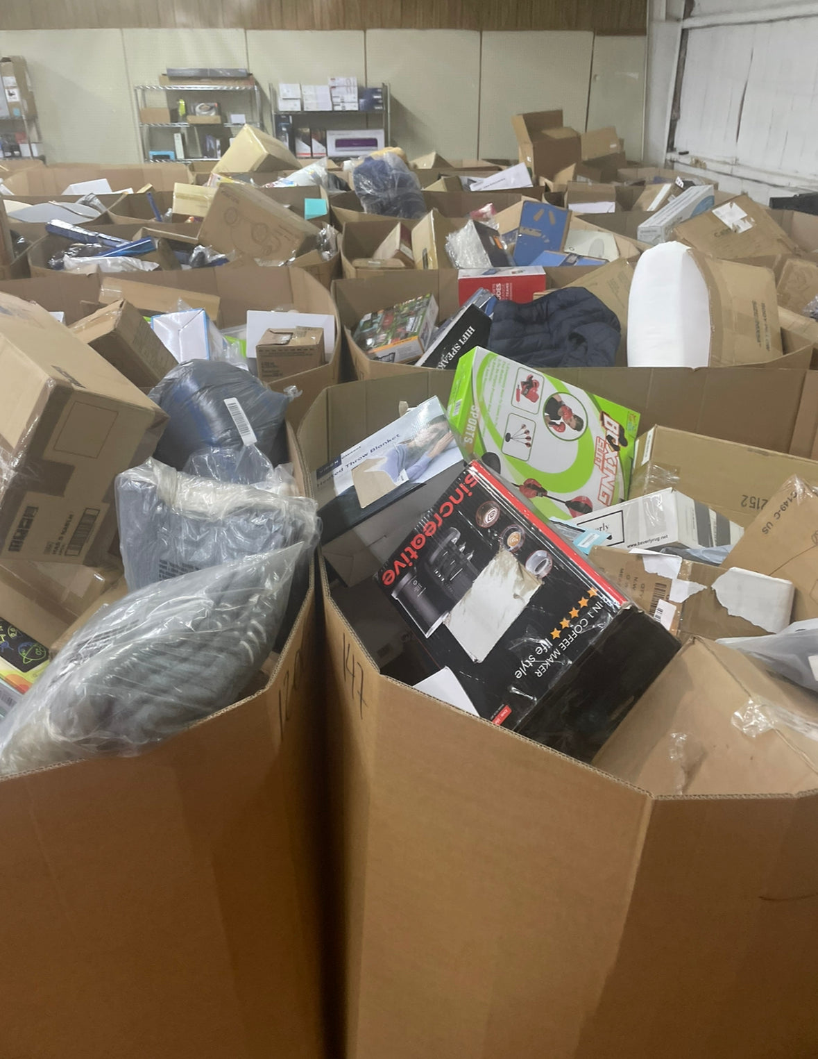 Walmart-Smalls-Truckload Walmart Smalls Truckload of 24 pallets of small-item customer returns staged for resale