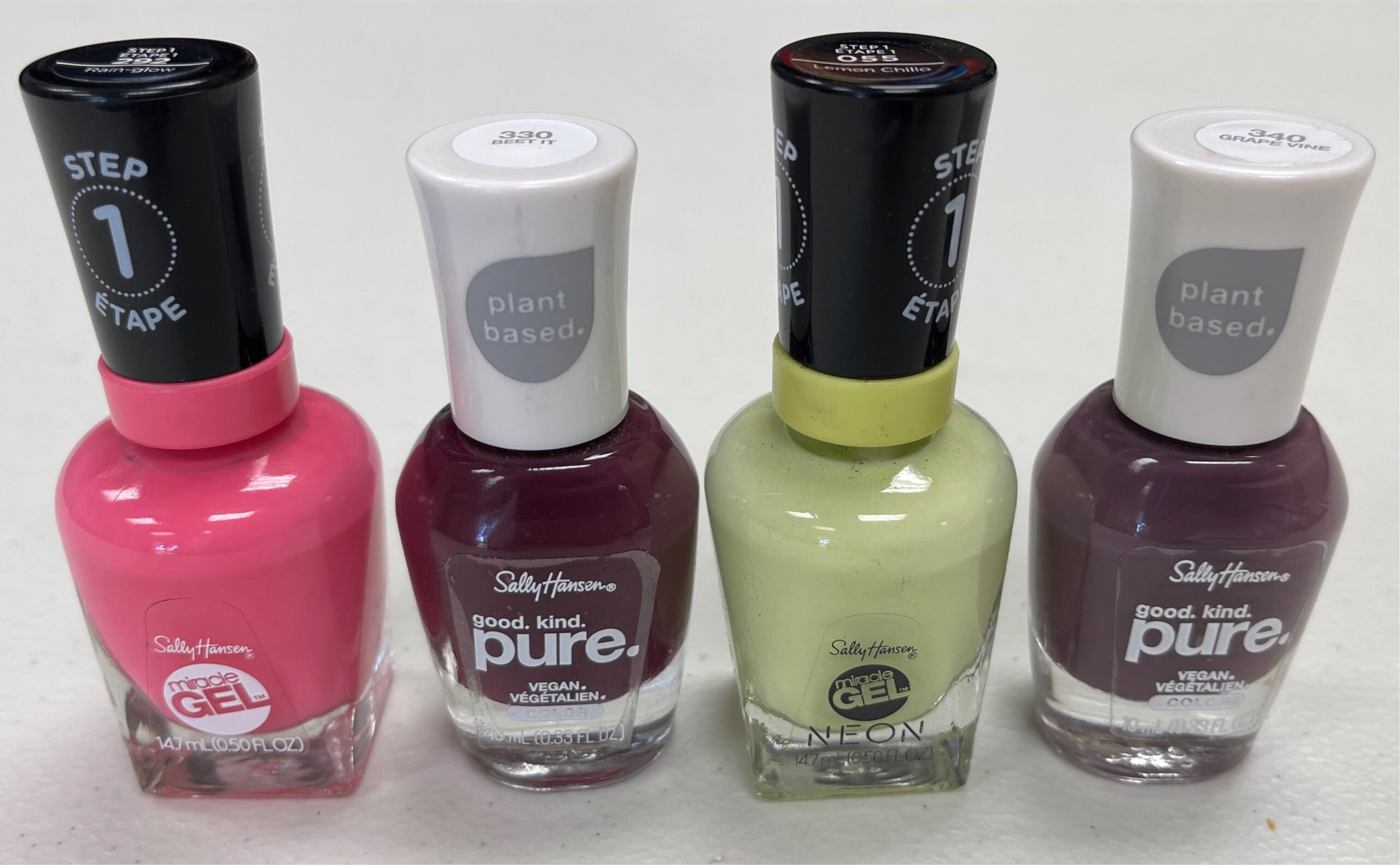image Sally Hansen Miracle Gel nail polish pallet of brand-new Miracle Gel and Pure Vegan lacquer shades