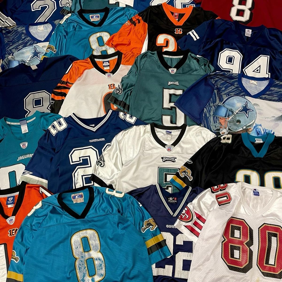 img_0729 NFL NHL MLB jersey pallet of roughly 820 officially licensed sports jerseys new with tags