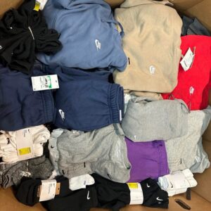 Nike clothing pallet of 1,000 new-with-tags authentic Nike apparel pieces for wholesale resale
