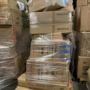 Costway liquidation pallet stacked with brand-new home, furniture and outdoor merchandise for resale