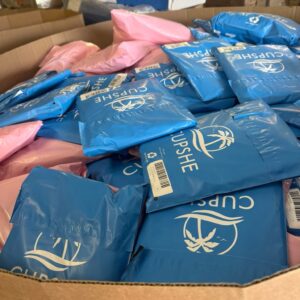 Cupshe Swimsuit Pallet 420 — Cupshe swimsuit pallet stacked with 420 pieces of women's and kids bikinis and one-pieces for re