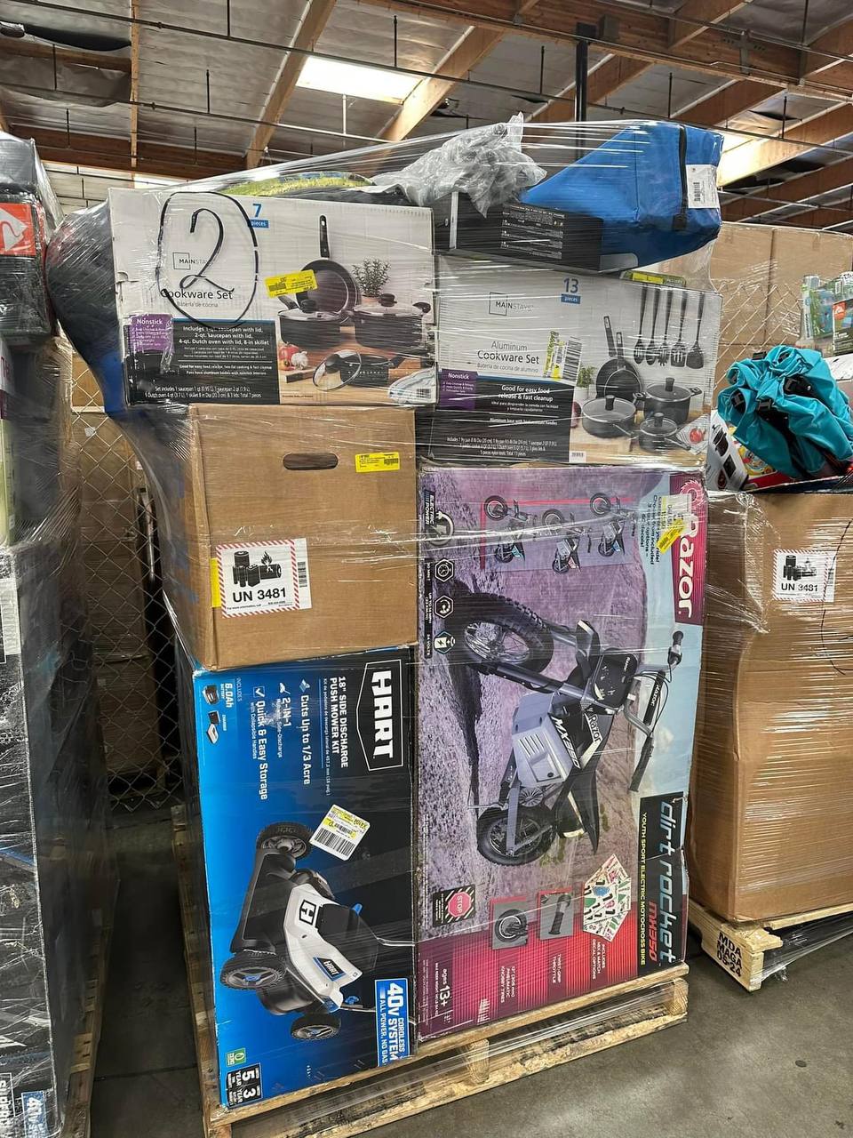 photo_2024-11-27_08-10-05 Walmart Electronics Liquidation Pallet 2 — Walmart electronics liquidation pallet stacked with mixed tech and general merchan