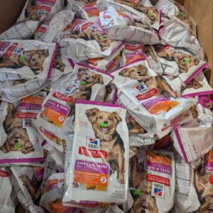 Dog Food By Pallet — Wholesale dog food pallet stacked with 40 factory-sealed bags of bulk kibble