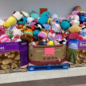 Wholesale dog toys pallet with 500 assorted chew, plush, rope and squeaky toys for resale