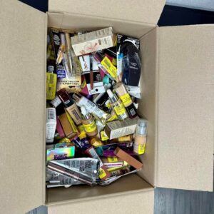 50-unit mixed cosmetics pallet with assorted makeup and skincare units for resale