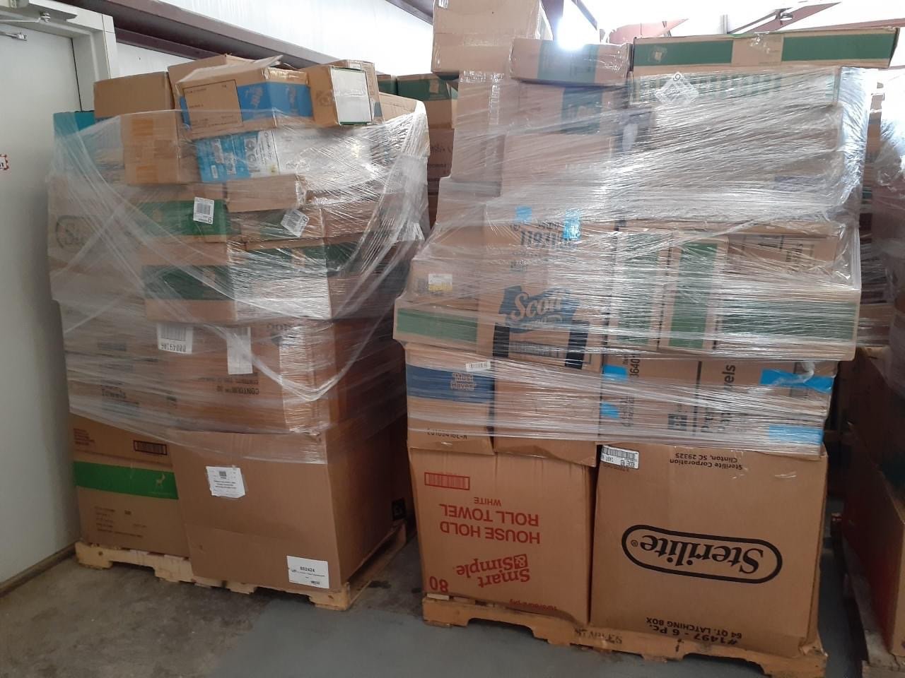 Dollar General Pallets Dollar General liquidation pallet stacked with mixed health, beauty and general merchandise units for resale