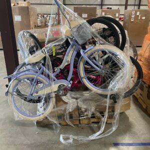 Sport and outdoor liquidation pallet of mixed sporting goods and fitness gear for resale