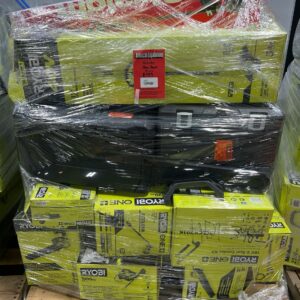 Home Depot Power Tool Pallet 10 — Home Depot power tool pallet stacked with drills, drivers and power tool accessories for re