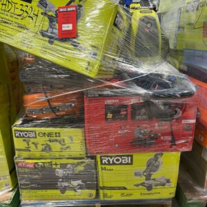 Home Depot Power Tool Pallet 8 — Home Depot power tool pallet HDT-3324 stacked with drills, saws and drivers for resale