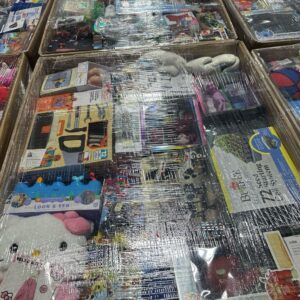 General Merchandise Reseller Pallet 2 — General merchandise reseller pallet of mixed retail-return goods stacked and shrink-w
