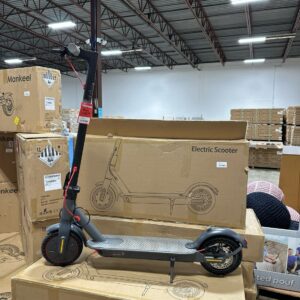 Electric scooter liquidation pallet of overstock and customer-return adult e-scooters from Vault Bridge Liquidators
