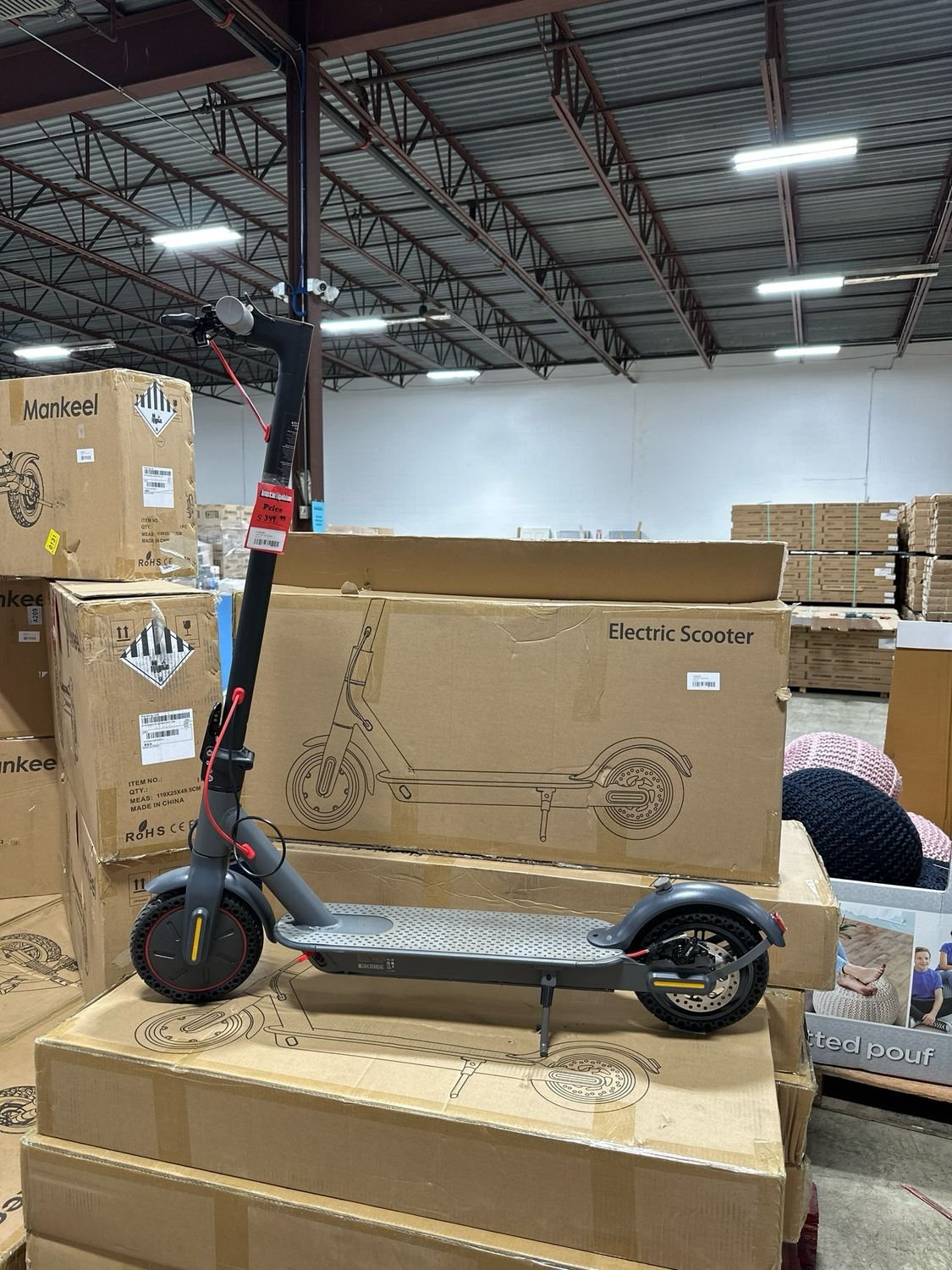 ELECTRIC SCOOTER Electric scooter liquidation pallet of overstock and customer-return adult e-scooters from Vault Bridge Liquidators