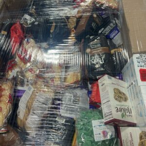 Amazon Food Liquidation Pallet 3 — Amazon food liquidation pallet AMZF-3507 stacked with grocery, snack and beverage overstoc