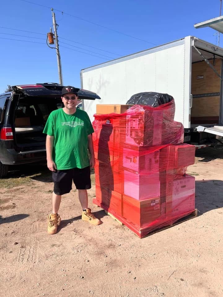 Customer pickup at Vault Bridge Liquidators